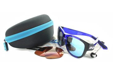 Image of Optic Nerve Vesper Sunglasses, Shiny Crystal Navy w/ Matte Black, 21903