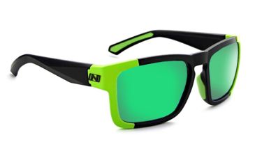 Image of Optic Nerve Vettron Sunglasses, Matte Black w/Matte Aluminum Green Frame, Lens 2 Sets- Smoke w/ Green Mirror, Copper 21806