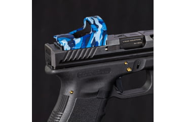 Image of OpticGard Burris Fastfire 3 Red Dot Sight Cover, Navy Blue Camo, One Size, OGBFF3DEG86