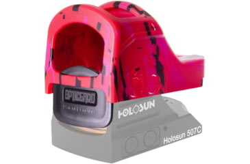 Image of OpticGard Scope Cover for Holosun 507C-X2/407C-X2, Passion Red Camo, OGH507CDEG82