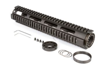 Image of OpticsPlanet Exclusive OpticsPlanet 12.6 inch Quad Rail, Free Float Handguard, Rifle Length, Black, QRFR12
