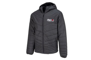 Image of OpticsPlanet Exclusive OpticsPlanet 20th Anniversary Hooded Puffer Jacket - Men's, Carbon, 3XL, OP-HOOD-CB-3XL