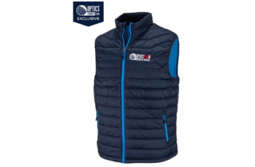 Image of OpticsPlanet Exclusive OpticsPlanet 20th Anniversary Puffer Lightweight Vest - Men's, Navy/Electric Blue, 2XL, OP-VEST-NVY-2XL