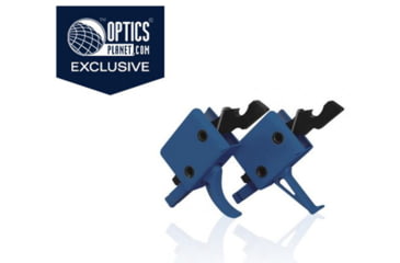 Image of OpticsPlanet Exclusive CMC Triggers AR-15 Drop-in Single Stage Trigger Group,Flat,3.5lb Pull Weight,NRA Blue, 91503 BLUE
