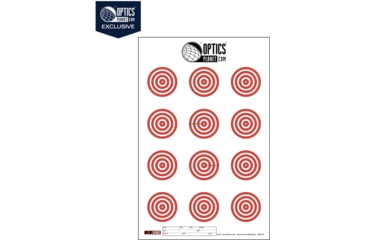 Image of OpticsPlanet Exclusive EZ2C Targets Style 27, Orange and Black Ink on High Quality White Paper, 25 Pack, EZ2CS027