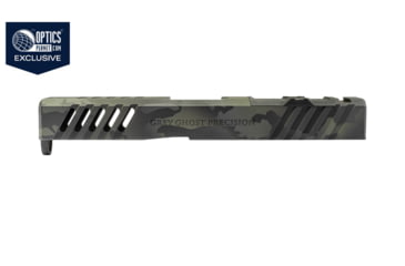 Image of OpticsPlanet Exclusive Grey Ghost Precision GGP Glock 19 Gen 3 Slide, RMR Cut-Version 1, MultiCam, Black, GGP-19-3-RMR-BMC