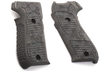 Image of OpticsPlanet Exclusive Hogue Handgun Grip, SIG Sauer P220 DA/SA, G10, Piranha Pattern, G-Mascus Black/Grey, Sig P220, 20137-7SIGBLKGRY