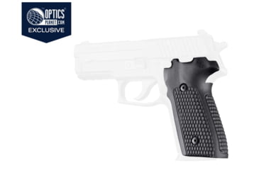 Image of OpticsPlanet Exclusive Hogue Handgun Grip, SIG Sauer P228/ P229, G10, Piranha Pattern, Solid Black, Sig P228/P229, 28139-7SIG