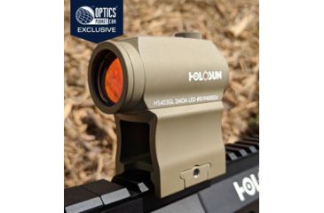 Image of OpticsPlanet Exclusive Holosun 403GL 1x 2 MOA Aluminum Micro Red Dot Sight,Flat Dark Earth, HS403GL FDE