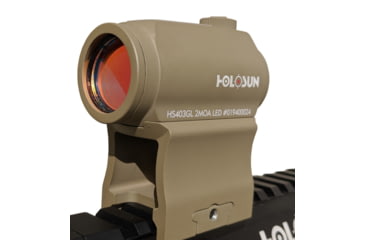 Image of OpticsPlanet Exclusive Holosun 403GL 1x 2 MOA Aluminum Micro Red Dot Sight,Flat Dark Earth, HS403GL FDE