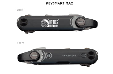 Image of OpticsPlanet Exclusive KeySmart Max Smart Location Tracking Key Holder, Custom, Steel Gray, KS421-C-OP-STL