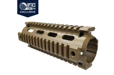 Image of OpticsPlanet Exclusive M4 Cerakote Quad Rail Handguard, Carbine Length, Cerakote, Flat Dark Earth, NSN N, XOP-M4QRC, EDEMO1