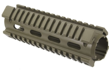 Image of OpticsPlanet Exclusive M4 Cerakote Quad Rail Handguard, Carbine Length, Cerakote, Flat Dark Earth, NSN N, XOP-M4QRC
