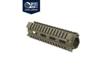 Image of OpticsPlanet Exclusive M4 Cerakote Quad Rail Handguard, Carbine Length, Cerakote, Flat Dark Earth, NSN N, XOP-M4QRC
