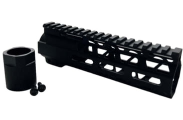 Image of OpticsPlanet Exclusive Moriarti AR-15 7in M-LOK Diamond Cut Slim Profile Free Float Handguard, Black, MA15-US-7-DMD