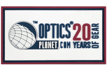 Image of OpticsPlanet Exclusive OpticsPlanet 20th Anniversary Morale Patch, White, OP20PATCH