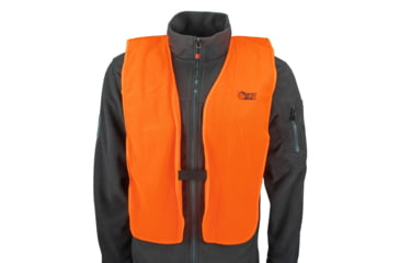 Image of OpticsPlanet Exclusive OpticsPlanet Blaze Orange Hunting Safety Vest, Blaze Orange, Chest 38-48in, 15752-OP