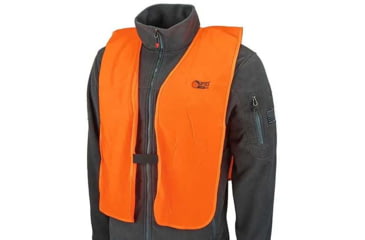 Image of OpticsPlanet Exclusive OpticsPlanet Blaze Orange Hunting Safety Vest, Blaze Orange, Chest 38-48in, 15752-OP