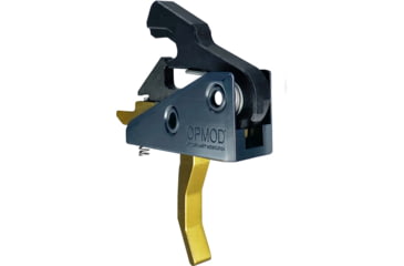 Image of OpticsPlanet Exclusive Rise Armament OPMOD RA-240 Hex Enhanced Rifle Trigger, AR-15, 3.5lb Pull, Gold, RA-240-HEXC-TiN