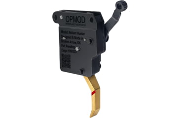 Image of OpticsPlanet Exclusive Rise Armament OPMOD Reliant Hex-C Action Drop-in Rifle Trigger, Remington 700, Curved, 2-5lb, Black/Gold, 850062094208