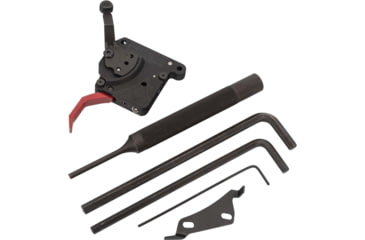 Image of OpticsPlanet Exclusive Rise Armament OPMOD Reliant Hex-C Action Drop-in Rifle Trigger, Remington 700, Curved, 2-5lb, Black/Red, 850062094192