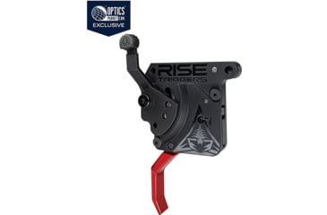 Image of OpticsPlanet Exclusive Rise Armament OPMOD Reliant Hex-C Action Drop-in Rifle Trigger, Remington 700, Curved, 2-5lb, Black/Red, 850062094192
