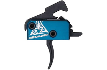 Image of OpticsPlanet Exclusive RISE Armament RA-240 Enhanced Rifle Trigger, Curved, 3.5lb Pull, Blue/Black, RA-240-ERT