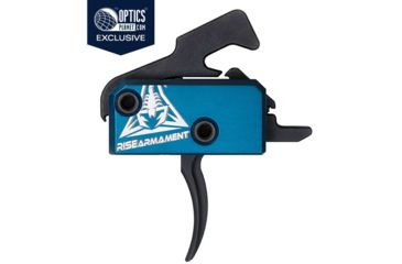 Image of OpticsPlanet Exclusive RISE Armament RA-240 Enhanced Rifle Trigger, Curved, 3.5lb Pull, Blue/Black, RA-240-ERT
