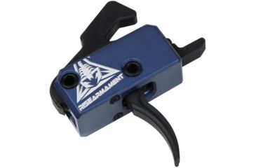 Image of OpticsPlanet Exclusive RISE Armament RA-240 Enhanced Rifle Trigger, Curved, 3.5lb Pull, Blue/Black, RA-240-ERT