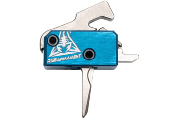 Image of OpticsPlanet Exclusive RISE Armament RA-240 Enhanced Rifle Trigger, Straight, 3.5lb Pull, Blue/Silver, RA-242-ERT