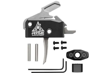Image of OpticsPlanet Exclusive RISE Armament RA-434 High Performance Trigger, Single Stage System, 3.4lb Pull Weight, Silver, RA-434-SLVR-601-010-BLK
