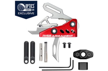 Image of OpticsPlanet Exclusive RISE Armament RA-535 Advanced-Performance Trigger, Single Stage System, 3.5lb Pull Weight, Silver, RA-535-SLVR-601-010-BLK