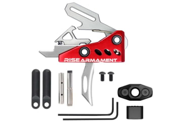 Image of OpticsPlanet Exclusive RISE Armament RA-535 Advanced-Performance Trigger, Single Stage System, 3.5lb Pull Weight, Silver, RA-535-SLVR-601-010-BLK