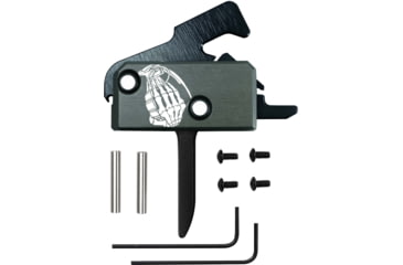 Image of OpticsPlanet Exclusive RISE Armament Ranger Road Limited-Edition RA-140 Super Sporting Trigger with Anti-Walk Pins, 3.5lb Pull, Flat, Black, RA-140F-OP-RGR