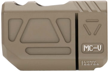 Image of OpticsPlanet Exclusive Strike Industries Micro QUAD V Threaded 9mm Compensator, 1/2x28, Cerakote, Flat Dark Earth, SI-MC-QUAD-V-FDE