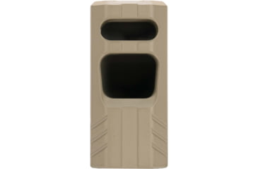 Image of OpticsPlanet Exclusive Strike Industries Micro QUAD V Threaded 9mm Compensator, 1/2x28, Cerakote, Flat Dark Earth, SI-MC-QUAD-V-FDE