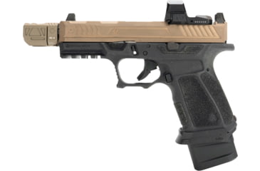 Image of OpticsPlanet Exclusive Strike Industries Micro QUAD V Threaded 9mm Compensator, 1/2x28, Cerakote, Flat Dark Earth, SI-MC-QUAD-V-FDE
