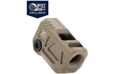 Image of OpticsPlanet Exclusive Strike Industries Micro QUAD V Threaded 9mm Compensator, 1/2x28, Cerakote, Flat Dark Earth, SI-MC-QUAD-V-FDE