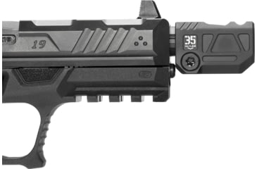 Image of OpticsPlanet Exclusive Strike Industries Strike Micro QUAD V Threaded 9mm Compensator, 1/2x28, Black, SI-MC-QUAD-V