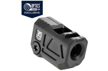 Image of OpticsPlanet Exclusive Strike Industries Micro QUAD V Threaded 9mm Compensator, 1/2x28, Phosphate, Black, SI-MC-QUAD-V