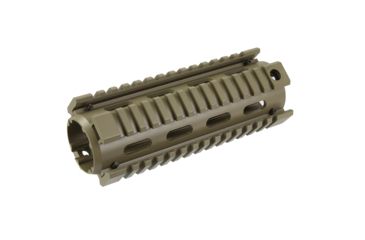 Image of OpticsPlanet Exclusive M4 Cerakote Quad Rail Handguard, Carbine Length, Cerakote, Flat Dark Earth, NSN N, XOP-M4QRC
