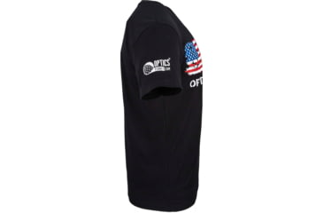 Image of OpticsPlanet Ukraine/US Flag Short Sleeve T-Shirt - Mens, Small, Black, SMALL-MEN-S