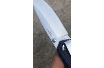 Image of OpticsPlanet Exclusive OpticsPlanet Spring Assisted Folding Knife, 7.5in Overall, Blue Handle, Silver Steel Blade, OP-A094