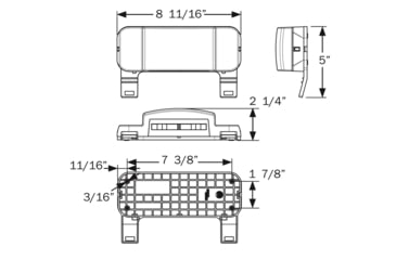 Image of Optronics Led RV Combination Tail Light With Base And License Illuminator - Driver Side, White, RVSTL61S