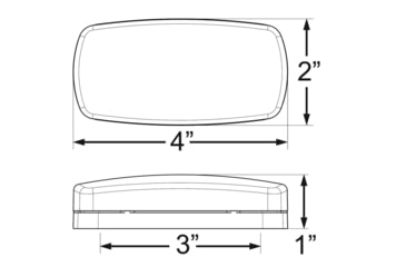 Image of Optronics MCL0032ABS One LED Mark Light Ovl Black Bse, MCL0032ABS