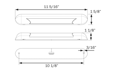 Image of Optronics Opti Brite LED Awning Lights Low Profile 11, ILL70CBAWNFS