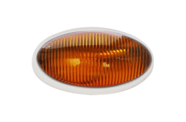 Image of Optronics Porchlight - Clear Oval, Yellow White Housing, RVPL5AFS