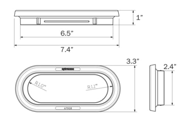 Image of Optronics Pvc Flush Mount Grommet Only For 6 Lights, A70GB