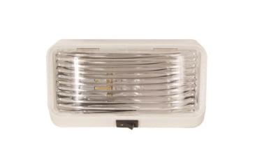 Image of Optronics Rectangular Porchlight - Clear, White Housing, RVPL3CFS