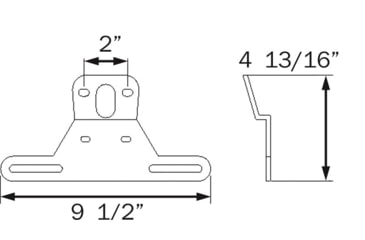 Image of Optronics Rust-Proof License Plate Bracket, Black, LP10S
